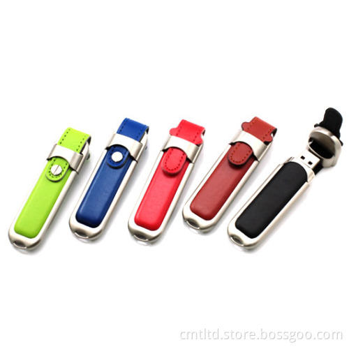 Leather Flash Disk, Promotion Leather USB, Embossed Leather USB (CMT-LE002)
